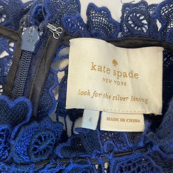 Kate Spade New York Adriatic Blue Lace Dress - Size 4 - Picture 7 of 9
